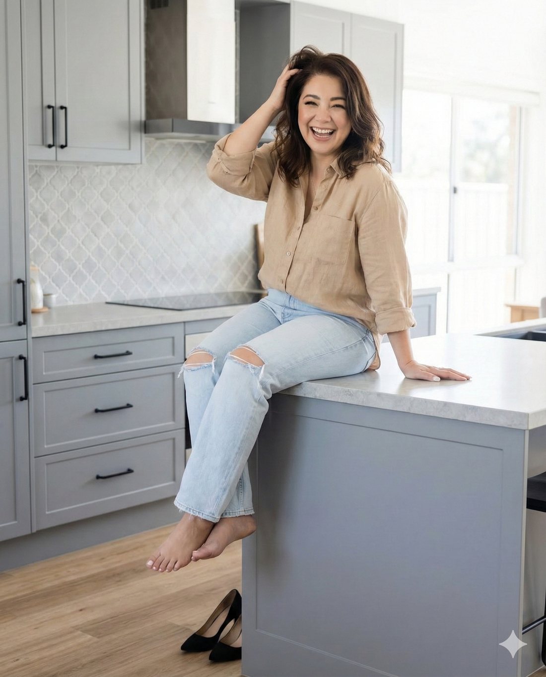 Shelly Duncan at home, relaxed and approachable