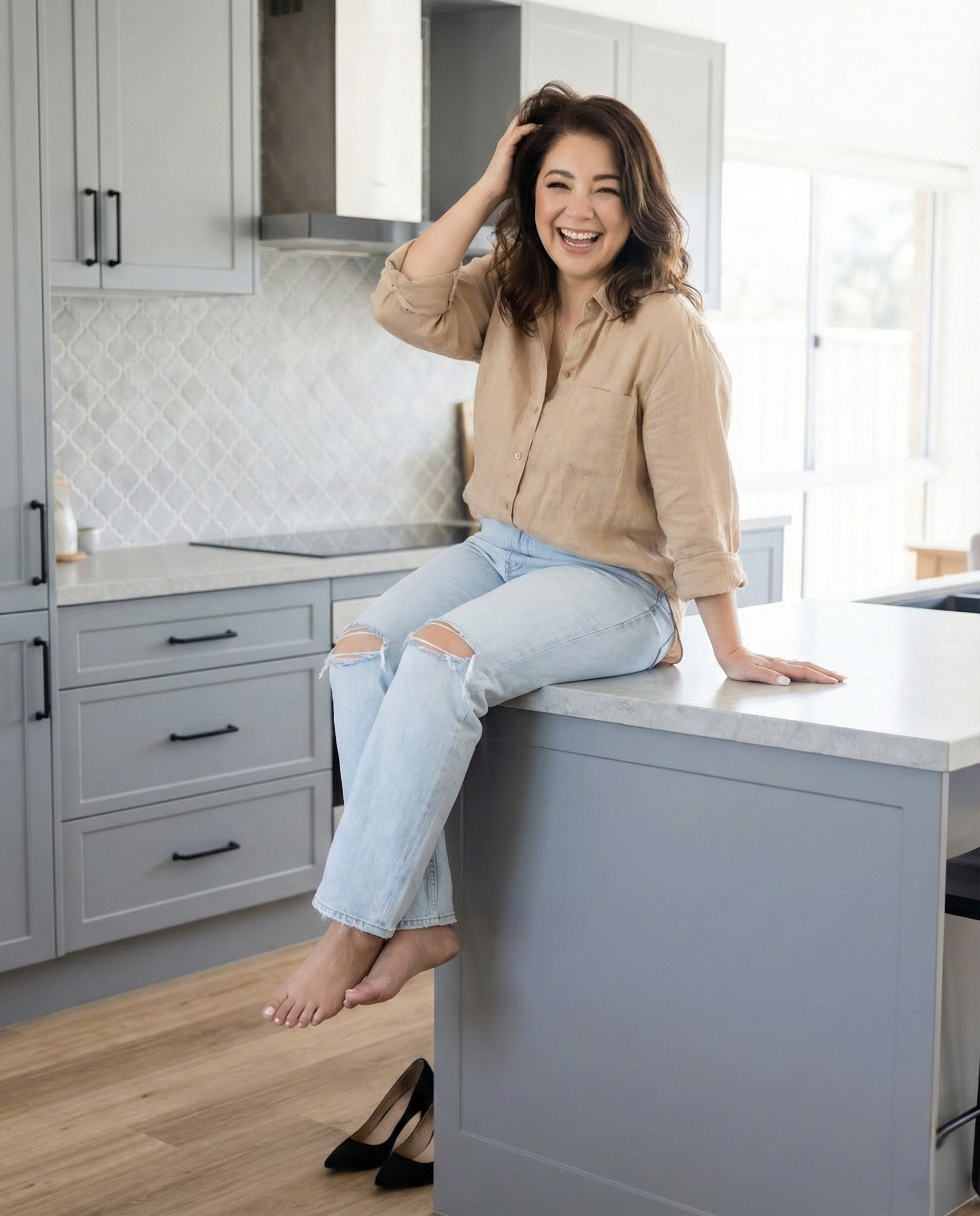 Shelly Duncan at home, relaxed and approachable